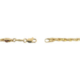 14k Yellow Gold 11g Solid Squared Edge 2.8mm Rope Chain Necklace 18"