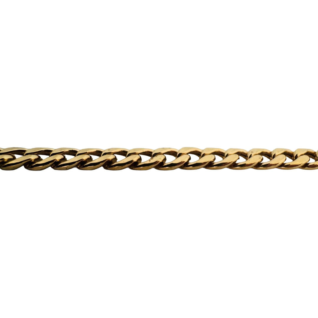 14k Yellow Gold 15.8g Hollow 5.5mm Curb Link Chain Necklace Italy 19.5"