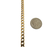 14k Yellow Gold 15.8g Hollow 5.5mm Curb Link Chain Necklace Italy 19.5"
