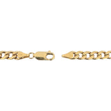 14k Yellow Gold 15.8g Hollow 5.5mm Curb Link Chain Necklace Italy 19.5"