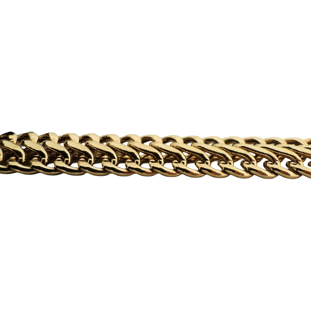 14k Yellow Gold 9g Vintage Ladies 10mm Fancy Curb Link Bracelet Italy 7.5"