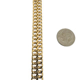 14k Yellow Gold 9g Vintage Ladies 10mm Fancy Curb Link Bracelet Italy 7.5"