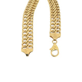 14k Yellow Gold 9g Vintage Ladies 10mm Fancy Curb Link Bracelet Italy 7.5"