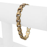 14k Yellow Gold 10.1g Vintage Milor 9mm Fancy Link Bracelet Italy 7"
