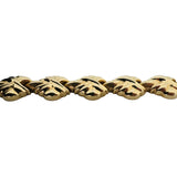 14k Yellow Gold 18.6g Vintage Polished 12mm Fancy Link Bracelet Italy 7.25"
