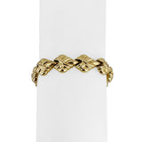 14k Yellow Gold 18.6g Vintage Polished 12mm Fancy Link Bracelet Italy 7.25"