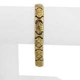 14k Yellow Gold 18.1g Vintage Polished 9mm Fancy Link Bracelet Italy 7"