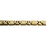 14k Yellow Gold 18.1g Vintage Polished 9mm Fancy Link Bracelet Italy 7"