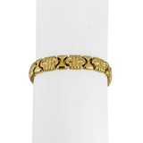 14k Yellow Gold 18.1g Vintage Polished 9mm Fancy Link Bracelet Italy 7"