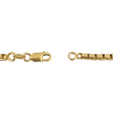 14k Yellow Gold 17.8g Solid Vintage 2.5mm Box Link Chain Necklace Italy 20"