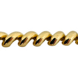 14k Yellow Gold 24.2g Thick Polished 12mm San Marco Link Bracelet 7.75"