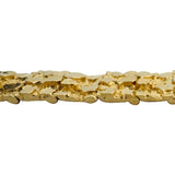 14k Yellow Gold 44.6g Solid Heavy 15mm Chunky Nugget Link Bracelet 8"