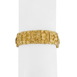 14k Yellow Gold 44.6g Solid Heavy 15mm Chunky Nugget Link Bracelet 8"