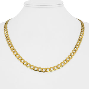 14k Yellow Gold 16.9g Solid Flat 5.5mm Curb Link Chain Necklace Italy 20"