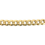 14k Yellow Gold 13.4 Solid Diamond Cut 4mm Curb Link Chain Necklace Italy 23.5"