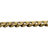 14k Yellow Gold 13.4 Solid Diamond Cut 4mm Curb Link Chain Necklace Italy 23.5"