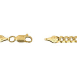 14k Yellow Gold 13.4 Solid Diamond Cut 4mm Curb Link Chain Necklace Italy 23.5"