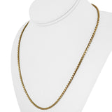 14k Yellow Gold 17.8g Solid Vintage 2.5mm Box Link Chain Necklace Italy 20"