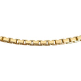 14k Yellow Gold 17.8g Solid Vintage 2.5mm Box Link Chain Necklace Italy 20"