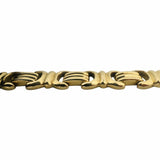 14k Yellow Gold 18.5g Vintage Polished 10.5mm Fancy Link Bracelet Italy 7.5"
