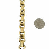 14k Yellow Gold 18.5g Vintage Polished 10.5mm Fancy Link Bracelet Italy 7.5"