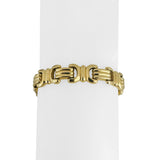 14k Yellow Gold 18.5g Vintage Polished 10.5mm Fancy Link Bracelet Italy 7.5"