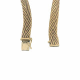 14k Yellow and Rose Gold 20.3g Solid Mirror Bar Foxtail Bracelet 7.25"