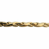 14k Yellow Gold 17.2g Thick 13mm XO Hugs and Kisses Link Bracelet Italy 7.25"