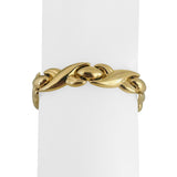 14k Yellow Gold 17.2g Thick 13mm XO Hugs and Kisses Link Bracelet Italy 7.25"