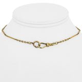 14k Yellow Gold 9.4g Vintage Solid Cable and Bar Link Dog Clip Watch Chain 13"