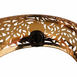 12k Rose Gold 36.4g Very Large Solid Vintage Floral Cuff Bracelet 7.5"