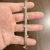 18k White Gold and 1.20cttw Diamond Brushed Finish Vintage Link Bracelet 7.25"