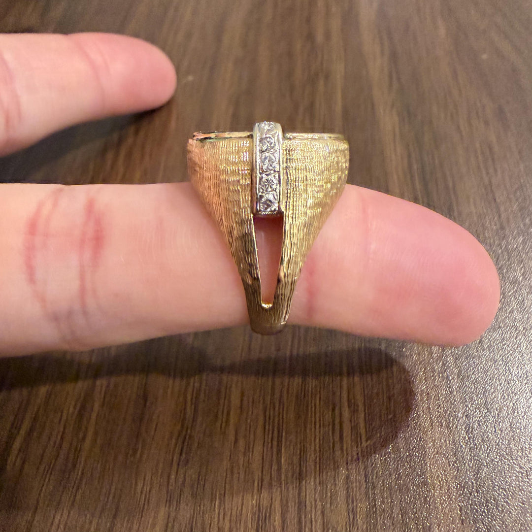 21.6k Yellow Gold Indian Head Coin and 14k Gold and Diamond Ring Size 8.25
