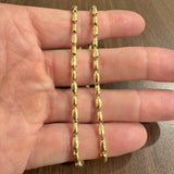 18k Yellow Gold 12g Ladies Polished 3mm Cylinder Link Chain Necklace Italy 16.5"