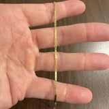 18k Yellow Gold 3.4g Thin Dainty 2mm Fancy Link Bracelet Italy 8"