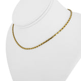 24k Pure Yellow Gold 15g Solid 2.2mm Bar Link Chain Necklace 15.5"