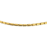 24k Pure Yellow Gold 15g Solid 2.2mm Bar Link Chain Necklace 15.5"