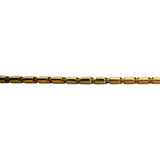 24k Pure Yellow Gold 15g Solid 2.2mm Bar Link Chain Necklace 15.5"