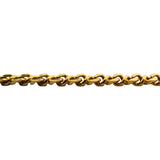 22k Yellow Gold 17.4g Solid Diamond Cut 3mm Fancy Curb Link Chain Necklace 16"