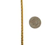 22k Yellow Gold 17.4g Solid Diamond Cut 3mm Fancy Curb Link Chain Necklace 16"