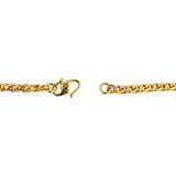 22k Yellow Gold 17.4g Solid Diamond Cut 3mm Fancy Curb Link Chain Necklace 16"