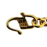 22k Yellow Gold 17.4g Solid Diamond Cut 3mm Fancy Curb Link Chain Necklace 16"
