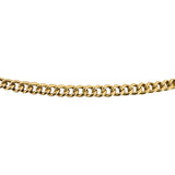 19k Portuguese Yellow Gold 31.5g Solid 4mm Curb Link Chain Necklace 22.5"