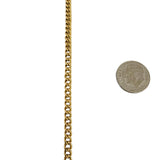 19k Portuguese Yellow Gold 31.5g Solid 4mm Curb Link Chain Necklace 22.5"