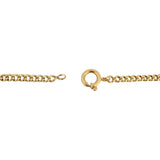 19k Portuguese Yellow Gold 31.5g Solid 4mm Curb Link Chain Necklace 22.5"