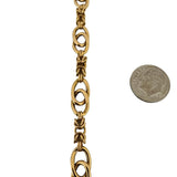 19k Portuguese Yellow Gold 10g Vintage Fancy Link Bracelet 8.75"