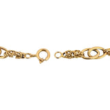 19k Portuguese Yellow Gold 10g Vintage Fancy Link Bracelet 8.75"