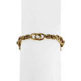 19k Portuguese Yellow Gold 10g Vintage Fancy Link Bracelet 8.75"