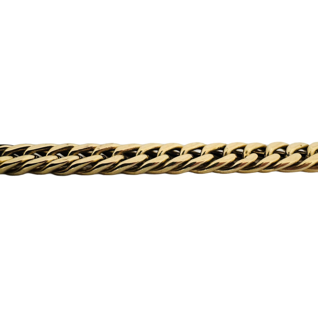 18k Yellow Gold 14.9g Hollow Thick 9mm Curb Link Bracelet 8"