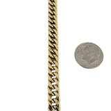 18k Yellow Gold 14.9g Hollow Thick 9mm Curb Link Bracelet 8"
